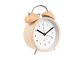 Alarm clock Classic Bell wood w. white dial, BOX32
