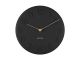 Zegar ścienny Karlsson Sole polyresin czarny mat