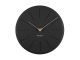 Zegar ścienny Karlsson Sole polyresin czarny mat