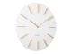 Zegar ścienny Karlsson Discreet biały złoty