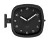 Zegar ścienny Doubler pokryty gumą czarny