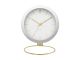 Zegar stolikowy Globe biały