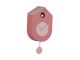 Wall clock Grato Cuckoo tan rose w. soft pink