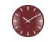 Bordowy Zegar ścienny Realista Dome czerwony Karlsson