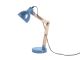 Lampa biurkowa Leitmotiv Ogle wood, blue metal shade