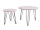 Zestaw stolików Leitmotiv Sparks light pink w. matt czarny legs