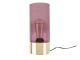 Lampa biurkowa Leitmotiv LAX różowe szkło