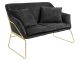 Sofa Leitmotiv Glam corduroy czarny