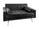 Sofa Leitmotiv Embrace velvet czarny