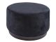 Pouf Leitmotiv wood rim velvet czarny 