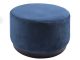 Pouf Leitmotiv wood rim velvet jeans blue 