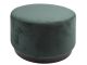 Pouf Leitmotiv wood rim velvet dark zielony 