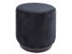 Pouf Leitmotiv wood rim velvet czarny 