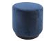 Pouf Leitmotiv wood rim velvet jeans blue 