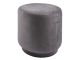 Pouf Leitmotiv wood rim velvet dark taupe 
