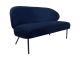 Sofa Puffed velvet dark blue LEITMOTIV