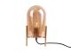 Lampa Biurkowa Glass Bell amber brown gold frame LEITMOTIV