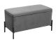 Lawka tapicerowana Snog XL velvet dark grey Leitmotiv