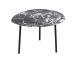 Stolik Ovoid iron marble look large black Leitmotiv