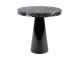 Side table Marble look large black top black base
