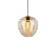 Pendant lamp Glamour Globe glass amber brown
