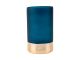 Vase Gold Glamour glass matt blue