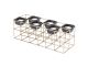 Świecznik na Tea light Structure iron rectangle złoty