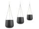 Doniczka wisząca set Cask iron czarny