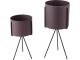 Zestaw doniczek PT Pedestal iron purpurowy 