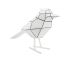 Figurka bird large polyresin white PT