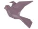 Wall hanger origami bird purpurowy PT