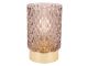 Votive LED Diamond glass amber brown PT