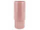 Plant pot Ribbed high matt faded pink Present Time