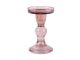 Candle holder Glass Art glass faded pink