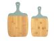 Cutting board set Gourmet bamboo w grayed jade edge
