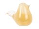 Statue Fat Bird large glass soft yellow
