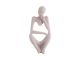 Statue Wondering polyresin light grey