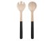 Zestaw łyżek do sałatki Puro z kolor czarny bambusa pt