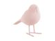 Statua Dzianinowy Ptak mały polyresin matowy miękki róż Present Time