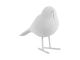 Statua Dzianinowy Ptak mały polyresin matowy biały Present Time