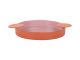 Tray Double Funky large soft pink w. bright orange