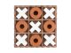 Zegar Tic Tac Toe brick orange Present Time